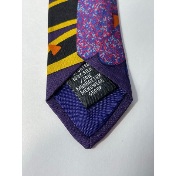 Vintage The Beatles Silk Necktie Drive My Car Manhattan Menswear Group Retro - Picture 5 of 7